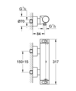 Grohe Grohtherm 2000 Termostatická sprchová batéria 34169001 - galéria #1