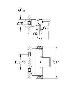 Grohe Grohtherm 2000 Termostatická vaňová batéria 34464001 - galéria #1