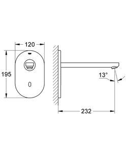 Grohe Eurosmart Cosmopolitan E Infračervená elektronická nástenná batéria bez batérie 36334SD0 - galéria #1