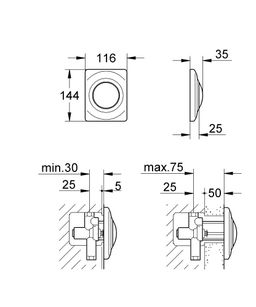 Splachovacie tlačidlo Grohe Surf 37018000 - galéria #1