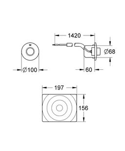 Pneumatické ovládanie Grohe 37059000 - galéria #1