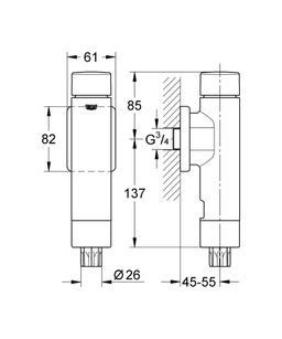 Tlakový splachovač Grohe 37347000 - galéria #1