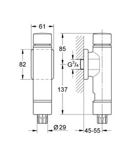 Tlakový splachovač Grohe Rondo A.S. 37349000 - galéria #1