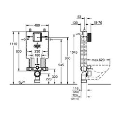 Grohe Uniset pre závesné WC 38643001 - galéria #1