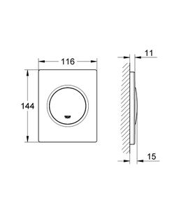 Grohe Nova Cosmopolitan Ovládacie tlačidlo 38804P00 - galéria #1