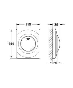 Ovládacie tlačidlo Grohe Surf 38808P00 - galéria #1
