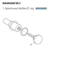 Grohe Splachovacie tlačidlo, G43910000 - galéria #1