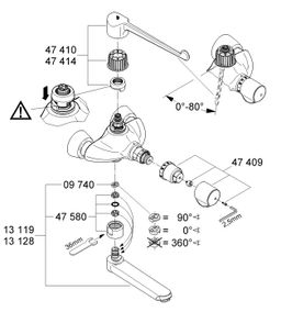 Grohe Rameno páky, chróm, G47410000 - galéria #1