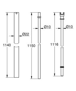 Náhradná tyč systému Grohe Euphoria 48053000 - galéria #1