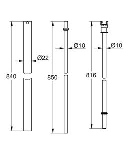 Grohe Náhradná tyč pre sprchový systém 48054000 - galéria #2