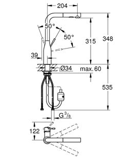 Grohe Essence Nová drezová batéria bez odpadu, Supersteel 30270DC0 - galéria #1