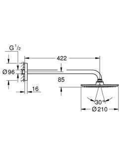 Kovová sprchová hlavica Grohe Rainshower Cosmopolitan G26171000 - galéria #1