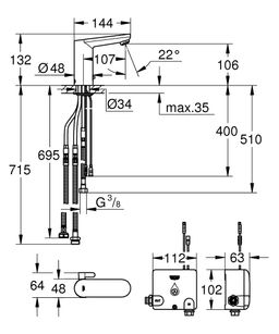 Grohe Eurosmart Cosmopolitan E Powerbox 36386001 - galéria #1