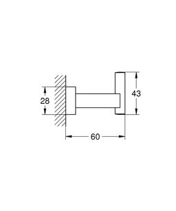 Grohe Essentials Cube Single Hook, chróm 40511001 - galéria #1