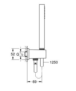 Kúpeľňová súprava Grohe Euphoria Cube Stick s nástenným držiakom na 1 trysku 26405000 - galéria #1