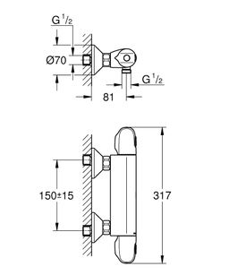 Grohe 34550000 Termostatická sprchová batéria - galéria #1