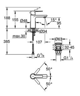 Grohe Lineare 23791001 Páková umývadlová batéria XS, chróm - galéria #1