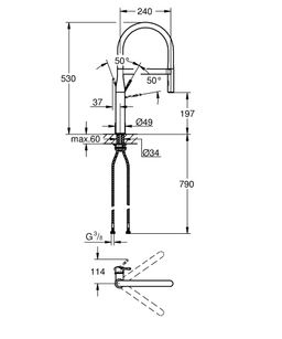Grohe Essence Nová drezová batéria bez odpadu, chróm 30294000 - galéria #1