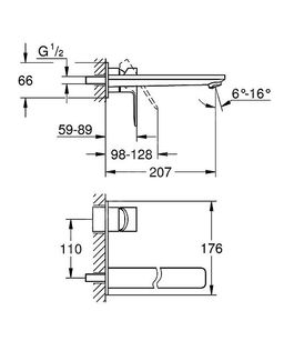 Grohe Umývadlová batéria Grohe Lineare bez podomietkového modulu 23444001 - galéria #1