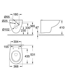Grohe Ba Ceramic WC závesné Rimless 39427000 - galéria #1