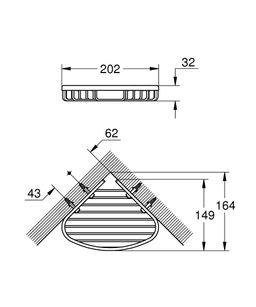 Grohe BauCosmopolitan Rohová polica malá 40664001 - galéria #1