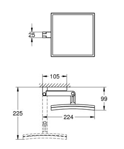 Grohe Selection Cube Mirror G40808000 - galéria #1