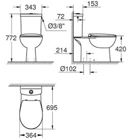 Grohe Bau Ceramic Kompletná WC súprava 39346000 - galéria #1