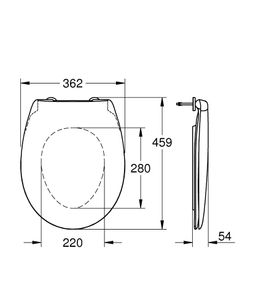 Grohe Bau Ceramic Záchodová doska, odnímateľné, biela 39492000 - galéria #2