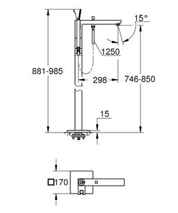 Vaňová batéria Grohe Eurocube Joy 23667001 - galéria #1
