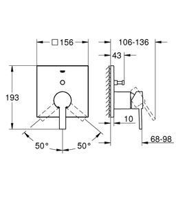 Grohe Allure Baterie vanová s 2směrným přepínačem 24070000 - galéria #1