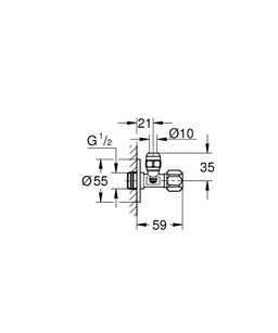 Rohový ventil Grohe 1/2 x 3/8, chróm 22023000 - galéria #1