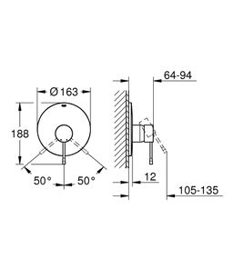 Grohe Essence Nová sprchová batéria, bez telesa, lesk Warm Sunset 19286DA1 - galéria #1