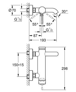 Grohe Essence Nová vaňová batéria, teplý západ slnka 33624DA1 - galéria #1