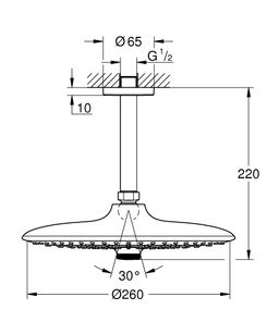 Stropná sprchová hlavica Grohe Euphoria 26461000 - galéria #1