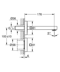 Elektronická infračervená batéria Grohe Eurocube E, chróm 36442000 - galéria #1