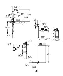 Výpust GROHE Red Mono v tvare C, veľkosť L 30080001 - galéria #1