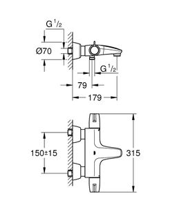Grohe Grotherm Special Termostatická vaňová batéria, chróm 34665000 - galéria #1