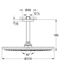 Kovová sprchová hlavica Grohe Rainshower Cosmopolitan, chladný východ slnka 26067GL0 - galéria #1