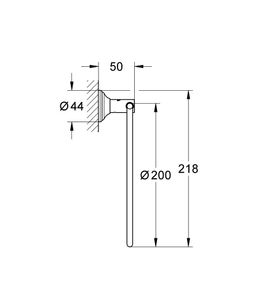 Grohe Essentials Authentic Okrúhly držiak na uteráky 40655001 - galéria #1