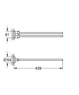 Uterákový držiak Grohe Essentials, Supersteel 40371DC1 - galéria #1