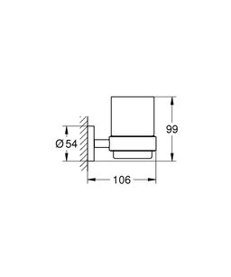 Grohe Essentials Sklo s držiakom, Supersteel 40447DC1 - galéria #1