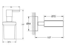 Grohe Essentials Dávkovač mydla s držiakom, kartáčovaný Hard Graphite - galéria #1