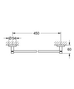 Uterákový držiak Grohe Essentials, kartáčovaný, chladný východ slnka 40688GN1 - galéria #1