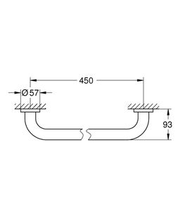 Rukoväť na vaňu Grohe Essentials, Supersteel 40793DC1 - galéria #1