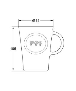 Červená šálka na čaj Grohe (4 ks) 40432000 - galéria #1