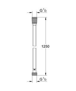 Grohe Silverflex sprchová hadica bez závitu 125 cm,, Supersteel 28362DC0 - galéria #1
