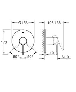 Grohe Essence Nová sprchová batéria bez telesa, lesk Warm Sunset 24057DA1 - galéria #3