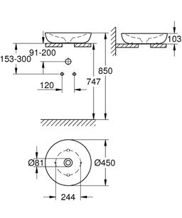 Grohe Essence Umývadlo 45 cm s PureGuard, alpská biela 3960900H - galéria #1