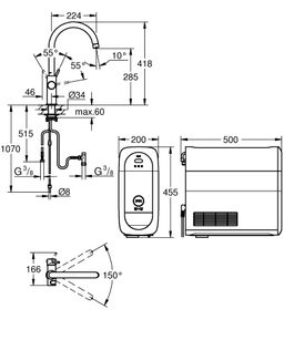 Grohe Blue Home štartovacia súprava s batériou v tvare C, kartáčovaná Warm Sunset 31455DL1 - galéria #1