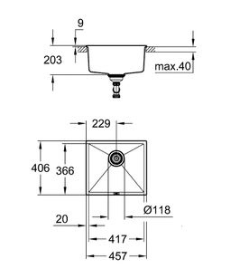 Grohe K700 Umývadlo na skrytú inštaláciu 31653AP0 - galéria #1